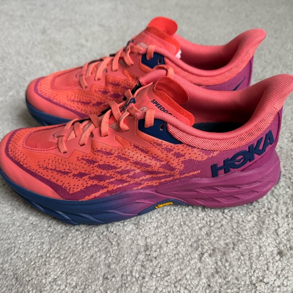 Hoka One Sneakers - Coral and Navy - Picture 2 of 6